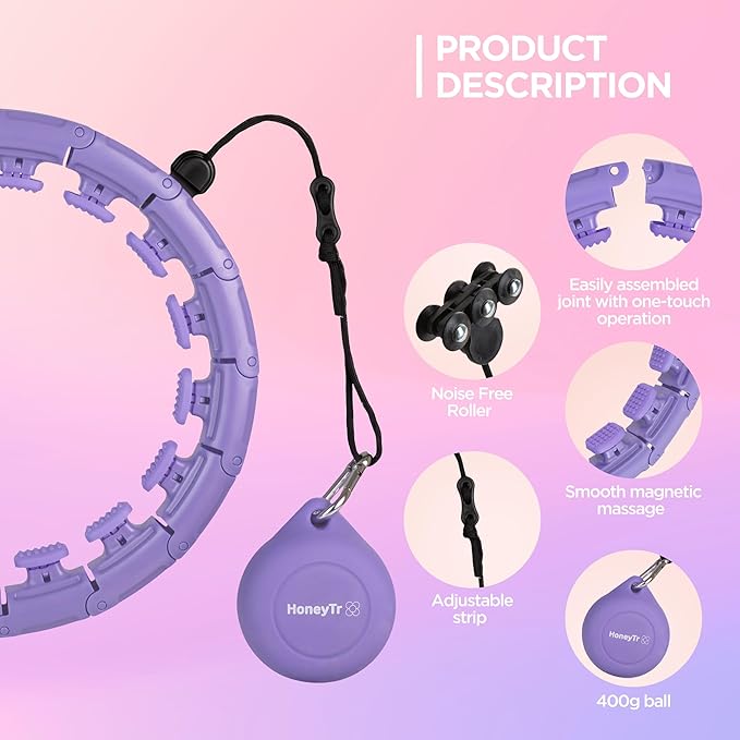 Smart Weighted Fit Hoop for Adults Weight Loss 25–45 Inches