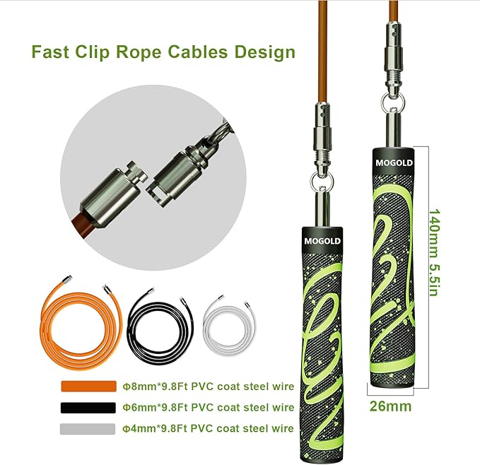 Weighted Jump Rope for Men Women -Interchangeable 1/5lb 1/4lb 1/2lb Heavy jump ropes - 360 Degree Spin - Length Adjustable,Ergonomics Leather Grip Skipping Rope for Fitness Weight Loss & More