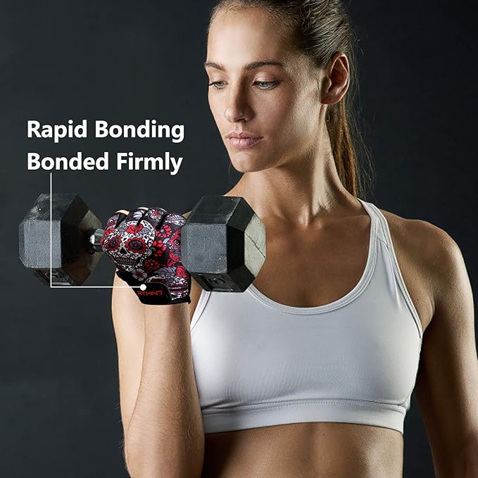 Workout Gloves for Women Men - Weight Lifting Gloves with Full Palm Protection & Extra Grip for Women Gym, Weightlifting, Weight Lift, Rowing, Exercise, Sport, Cycling