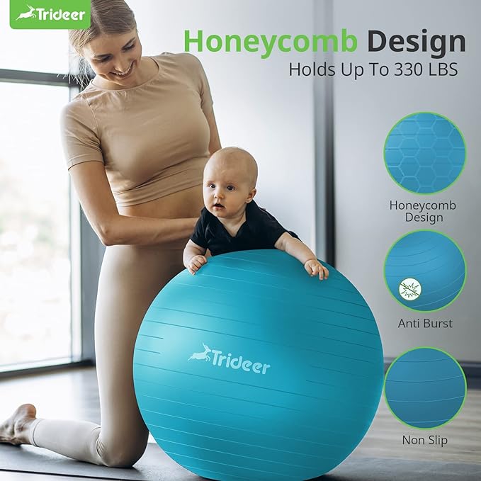 Trideer Yoga Ball Exercise Ball for Working Out 5 Sizes
