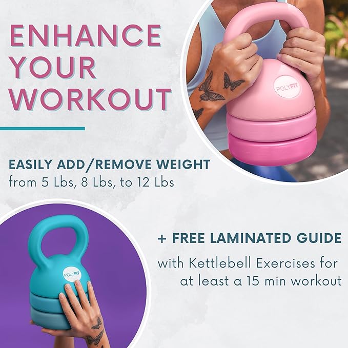 Adjustable Kettlebell - Kettlebell Weights Set for Home Gym