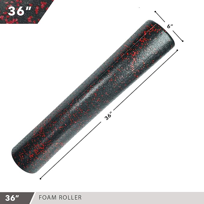 High-Density Round Foam Rollers - 4 Size and 8 Color