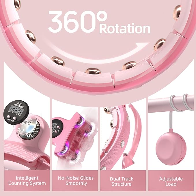 Smart Hula Circle Hoops for Adults Weight Loss 14 Adjustable 360 Degree