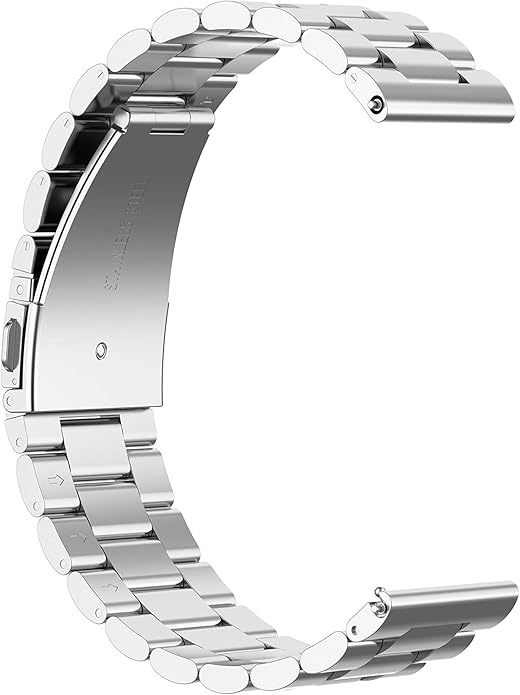 FitTurn Bands Compatible with Letscom, Letsfit, Lintelek, Yamay SmartWatch -Replacement Classic Stainless Steel Metal WatchBand for ID205L, ID205U,ID215G, ID205, ID216, ID205S, SW021