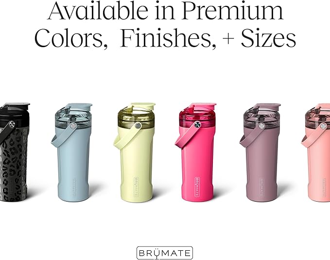BrMate MultiShaker Blender Bottle | 100% Leakproof Insulated Stainless Steel Shaker | Protein and Pre Workout Bottle for the Gym | 26oz (OD Green)