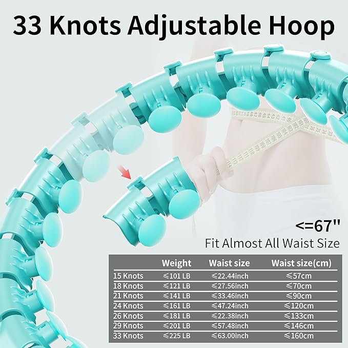 Coolboss 33 Knots Weighted Workout Hula Circle