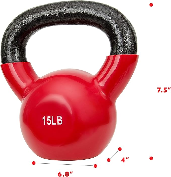 Sunny Health & Fitness Vinyl Coated Kettlebell
