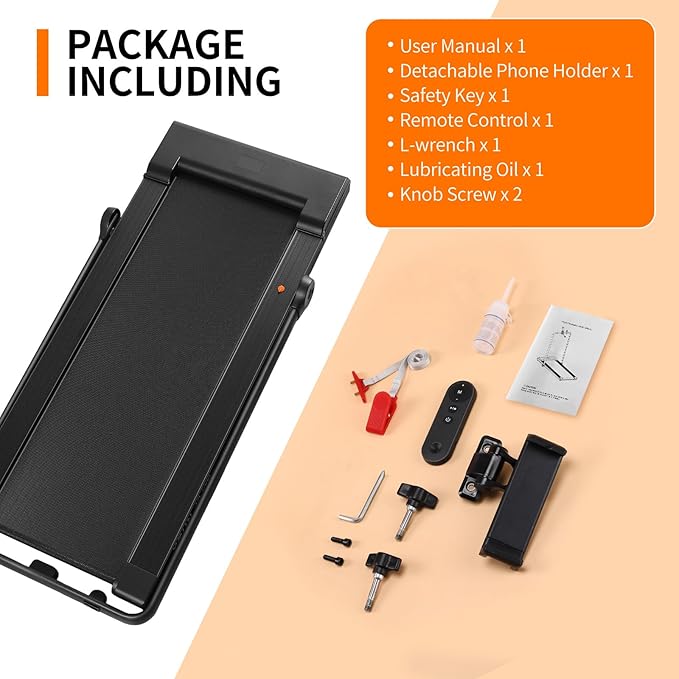 Lichico Walking Pad Under Desk Treadmill,Portable Small Treadmills for Home and Office,Super Quiet Brushless Motorized Walking Jogging Running Machine with Remote Control