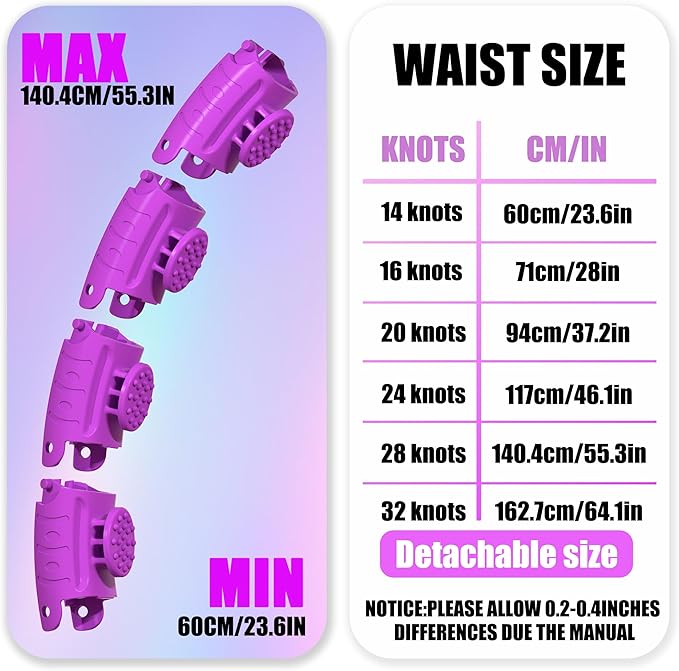 Infinity Weighted Fitness Circle for Adults 32 Detachable
