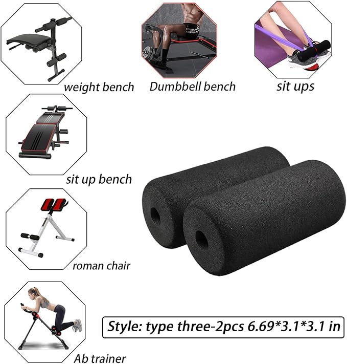 Foot Foam Pads Rollers Replacement Set for Home