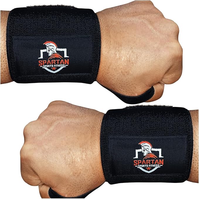 Spartan Sports Fitness Weightlifting Wrist Wraps 18" Professional Quality Wrist Support with Heavy Duty Thumb Loop - Best for Powerlifting Competition, Strength Training, Bodybuilding.