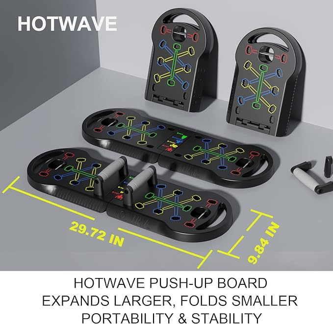 HOTWAVE Push Up Board Fitness 20 in 1 Push