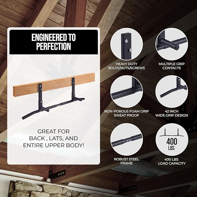 Joist Mount Pull Up Bar 42" Wide, TU038