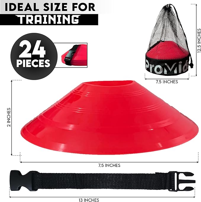 Soccer Cones for Training - (24 50 & 100 Pcs)