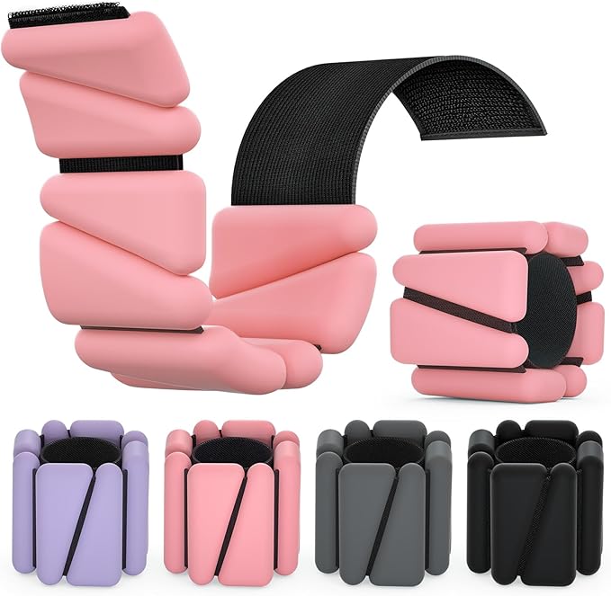 Wrist Weights, Ankle Weights for Women Men, Adjustable 2 (1LB (1LB Each)
