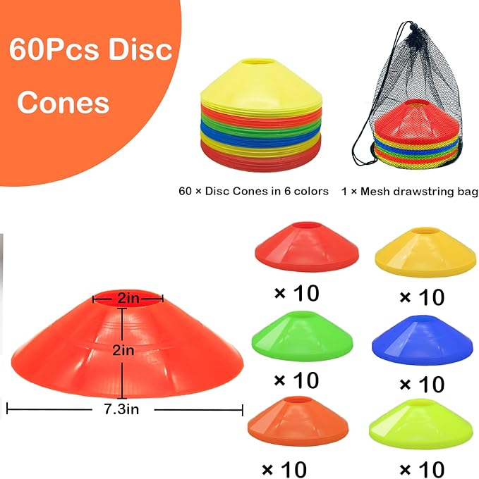 Soccer Cones Set 84/42Pcs 7"/9" 7"/9" Cones