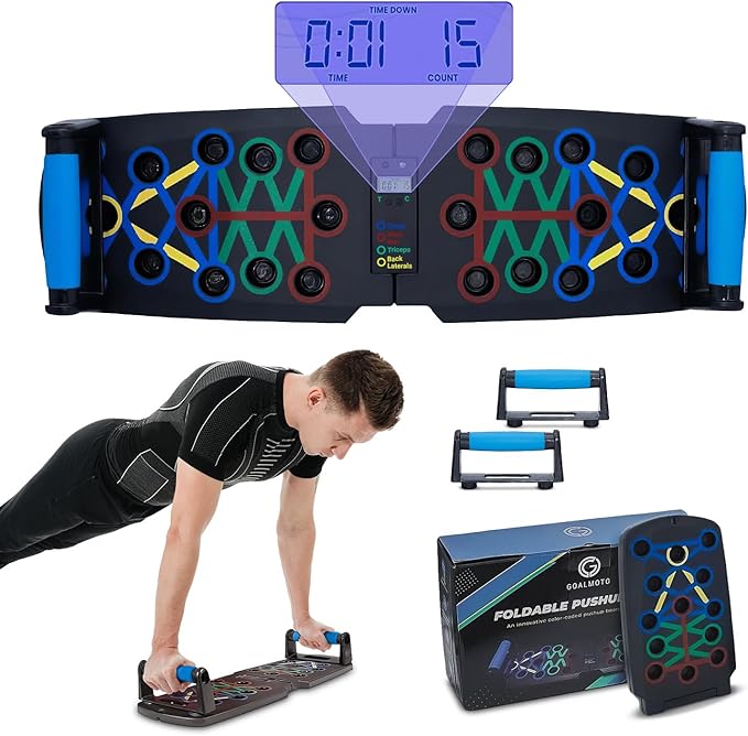 Solid Push Up Board with Automatic Smart Counter, Foldable Push Up Board, Push Up Bar at Home Gym, Professional Strength Training Equipment For Man and Women, Gift for Boyfriend