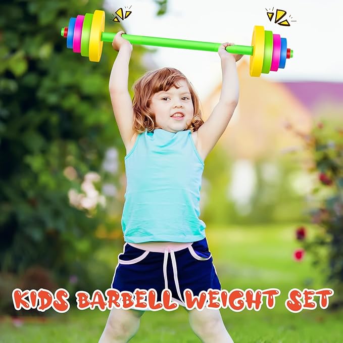 Leyndo 2 Set Kids Barbell Weight Set Workout