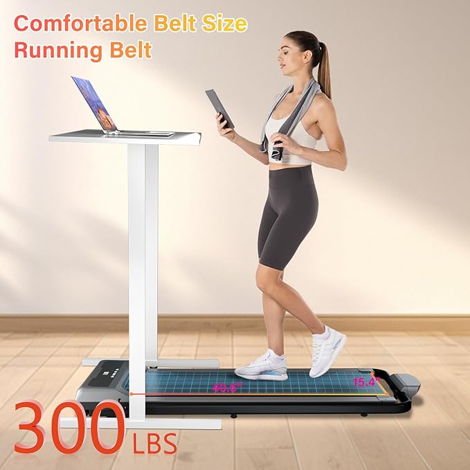 Treadmill with Incline, Walking Pad Foldable Treadmills for Home with 2.5HP, Speed 6.2-7.6MPH Walking Pad with Handle Bar, Remote Control and LED Display