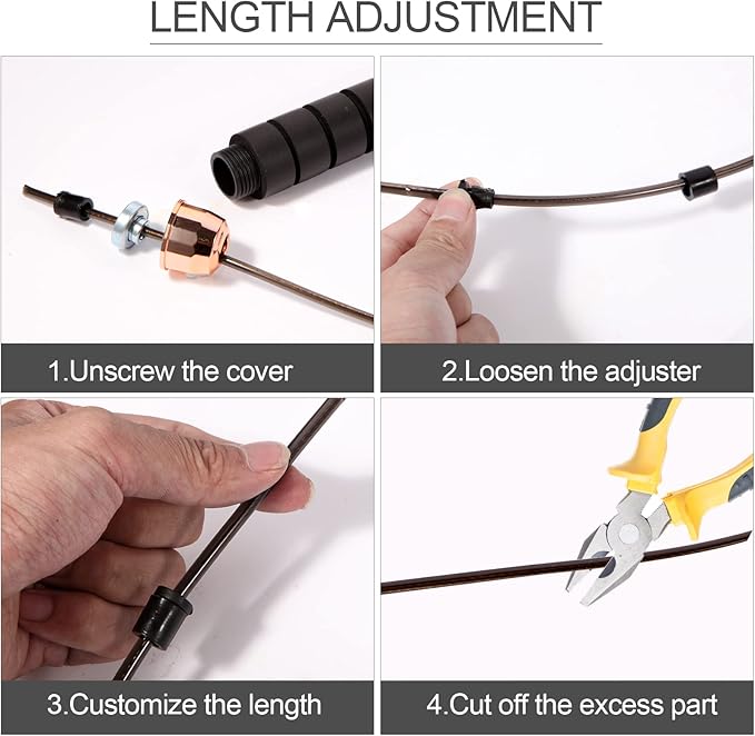 FITMYFAVO Jump Rope Cotton Adjustable Skipping Weighted jumprope