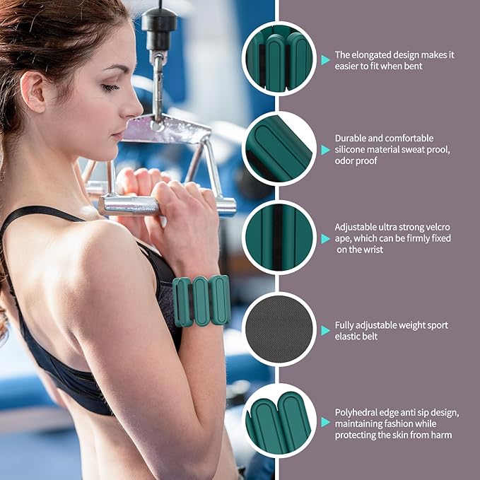 Ankle Weights for Women Set of 2 (1Lb Each)