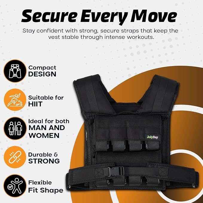 Adjustable Weighted Vest for Men β 20 LBS | 35 LBS Compact Fitness Vest with Durable Oxford Cloth, Ideal for Running, Cardio, CrossFit, Gym, Core Balance, Posture Support, and Strength Training