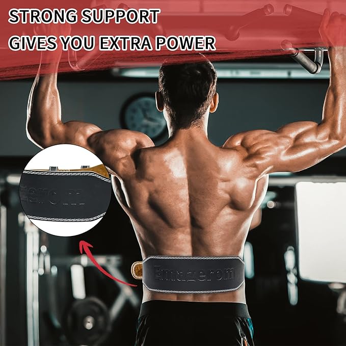 Leather Weight Lifting Belt for Men and Women