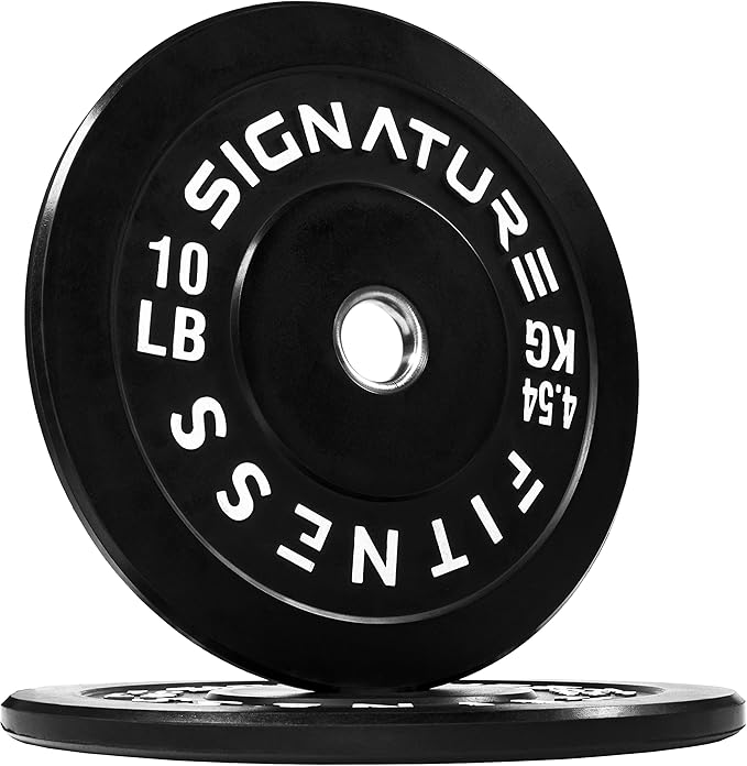 Signature Fitness 2" Olympic Bumper Plate Weight Plates 7FT Olympic