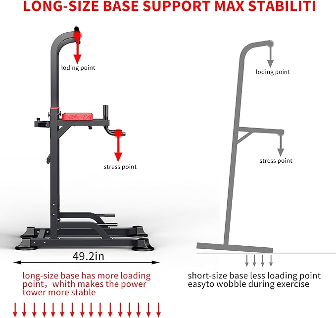 Power Tower Dip Station Workout equipment Pull up 450LBS