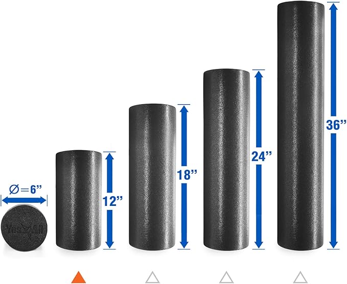 Yes4All Soft-Density Round PE 12/18/ 24/36 inch Foam