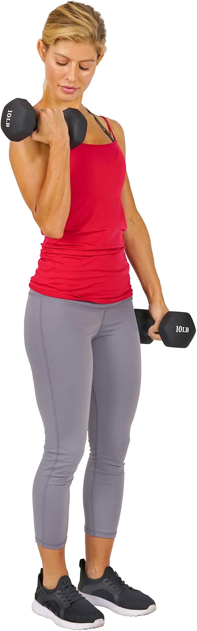 Sunny Health & Fitness Neoprene Coated Hex Shaped 2LB, 5LB, 5LB, 8LB, 8LB, 10LB 10LB