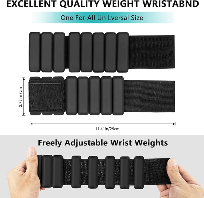 Wrist Ankle weights Set of 2 2lb Silicone