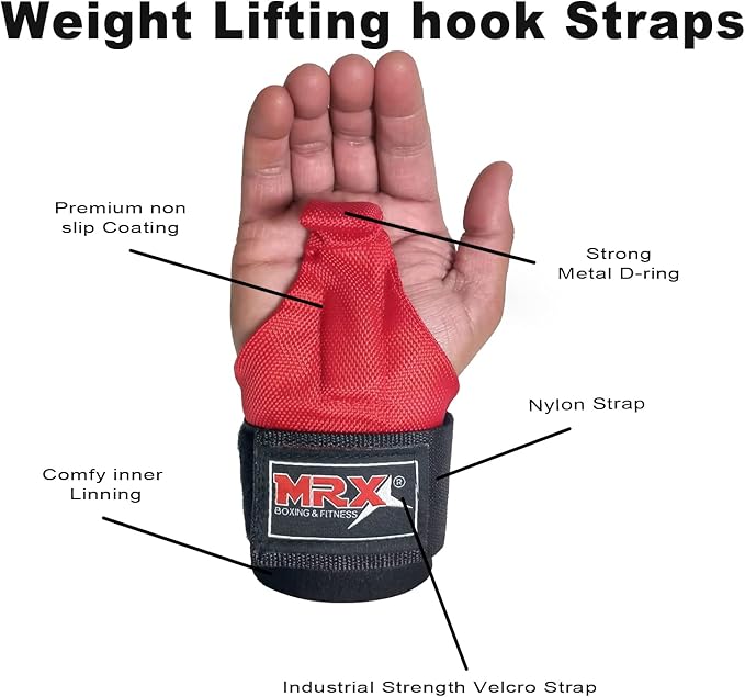 MRX Power Weight Lifting Straps Wrist Support Heavyduty