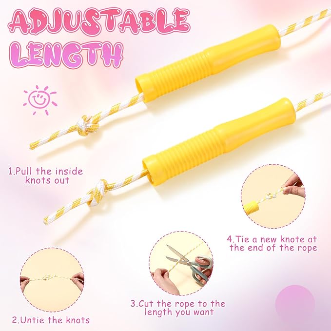 Aoriher 80 Pcs Jump Rope Bulk 7.87 ft 4 Colors