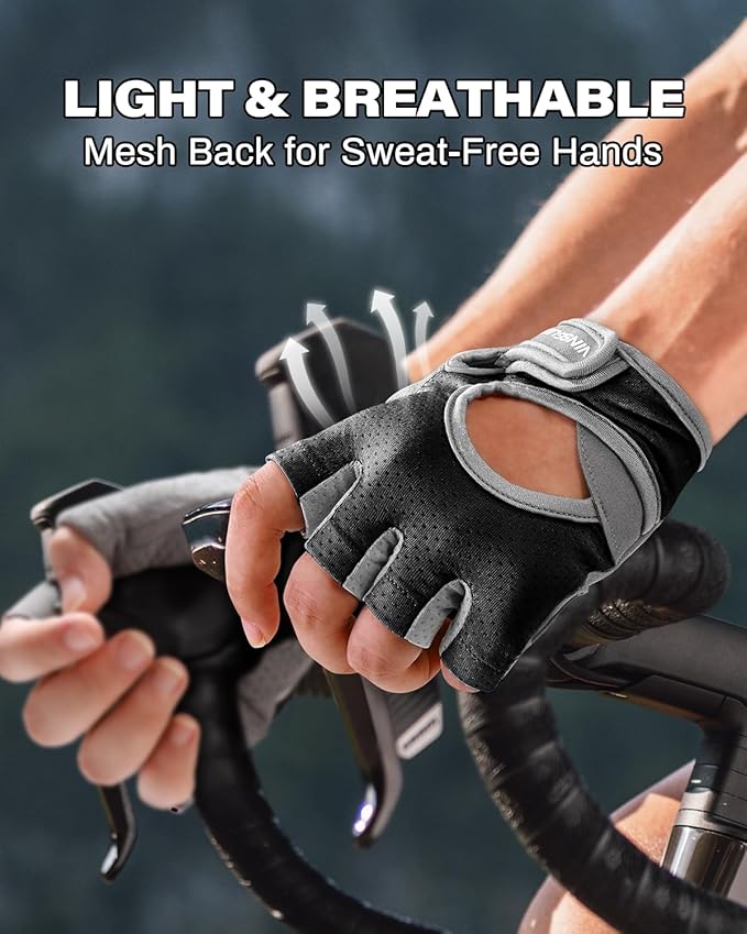 VINSGUIR Breathable Workout Gloves for Women, Weight Lifting Gloves for Gym, Cycling, Exercise, Fitness and Training, with Excellent Grip and Cushion Pads