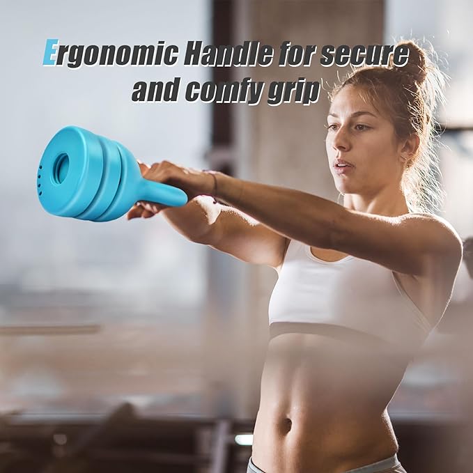 Adjustable Kettlebell Weight Set: 3-in-1 Kettlebells (5lbs 8lbs 12lbs) for Home Gym Full-Body Workout Strength Training Weight Loss | Good for Beginners