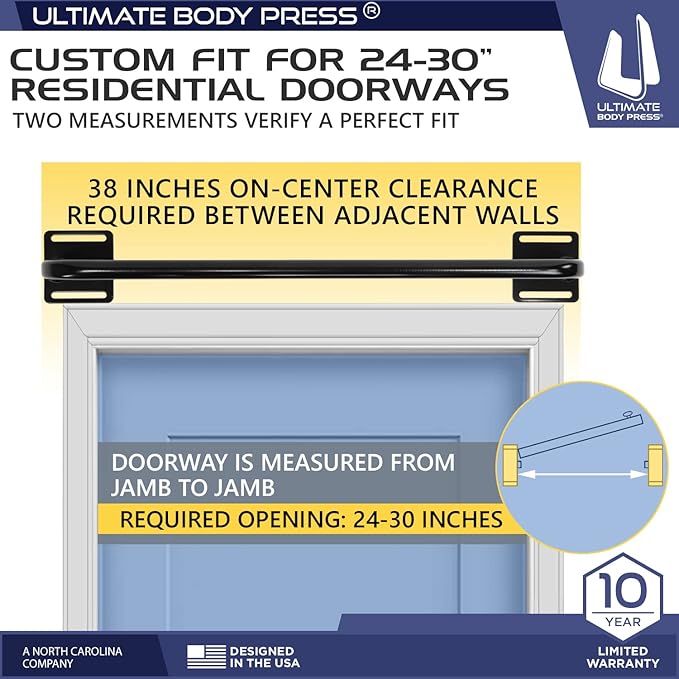 Ultimate Body Press Wall Mounted Doorway Pull Up Bar