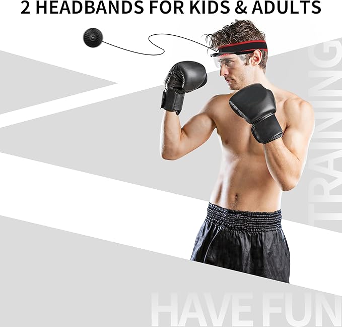 PROIRON Boxing Reflex Ball with Safety Glasses 4 Reflex 2 Headband