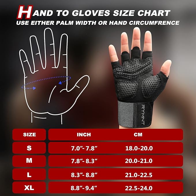 Workout Gloves for Women Men - Weight Lifting Gloves with Full Palm Protection & Extra Grip for Women Gym, Weightlifting, Weight Lift, Rowing, Exercise, Sport, Cycling