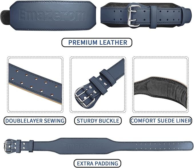 Leather Weight Lifting Belt for Men and Women