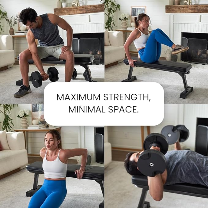 Finer Form Gym Quality Foldable Flat Bench