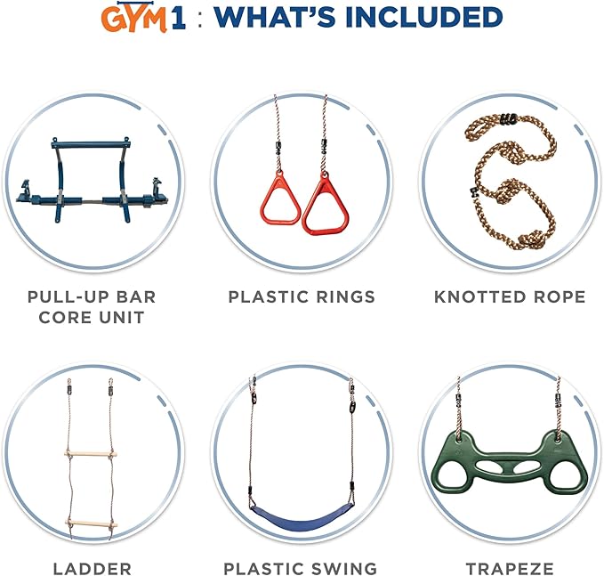 Gym1 6-Piece Doorway Gym for Kids 300 Lbs