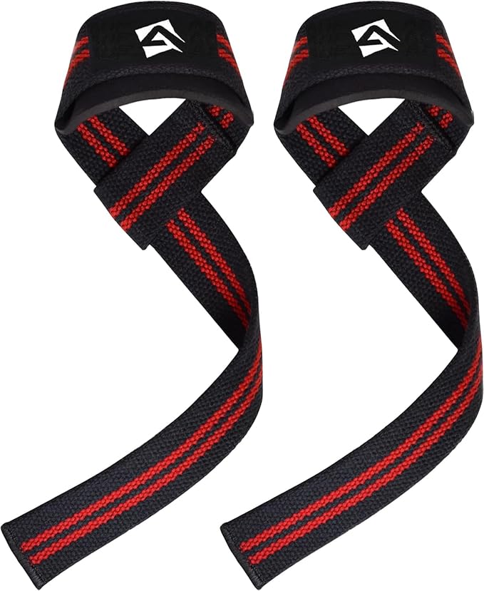 Lifting Wrist Straps for Weightlifting, Powerlifting & Deadlifts – 23” Neoprene Padded Cotton Straps for Strength Training & Gym Workouts - Maximum Grip Support for Men & Women