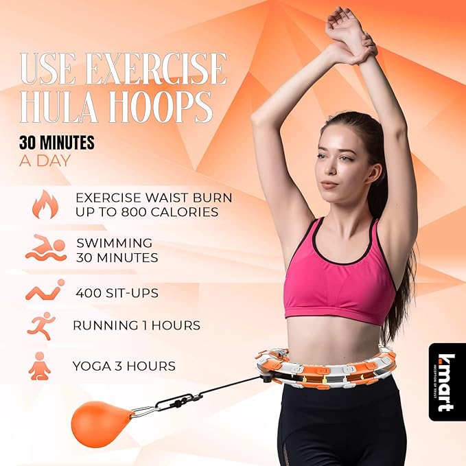 K-MART Smart Hula Ring Hoops 24 Detachable 360 Degree