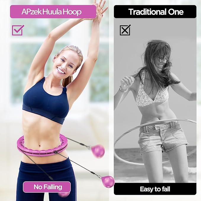 Weighted Exercise Hoop Plus Size 32 Detachable 2 in 1 Abdomen