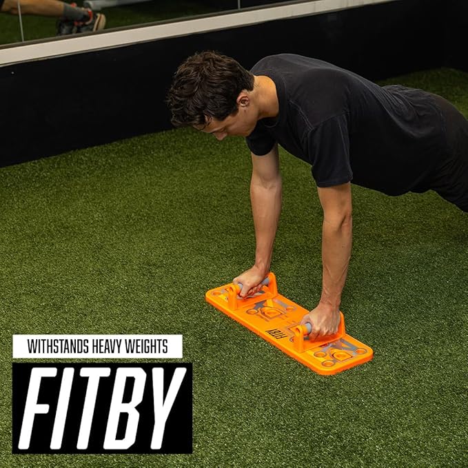 Push Up Board for Men and Women- Multifunctional Workout Equipment- Foldable Push Up Bar- Fitness Gym Equipment- Portable Board for Home Exercise and Workout- Push Up Board by Fitby