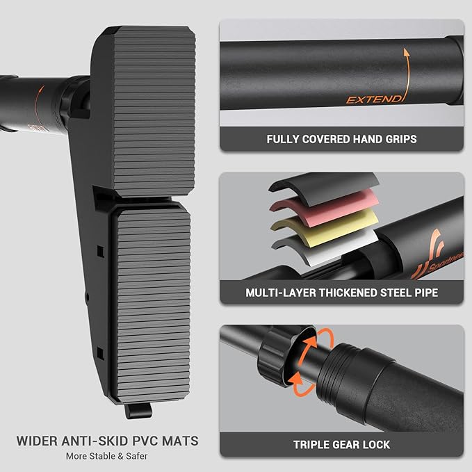 Sportneer Pull Up Bar: Adjustable Width Locking Mechanism