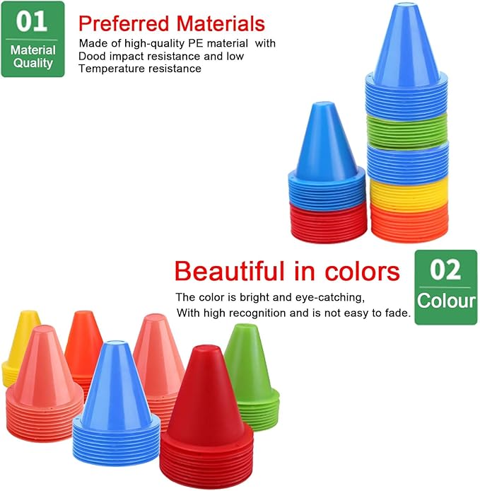 OUKENS Soccer Training Cone 10pcs Soccer