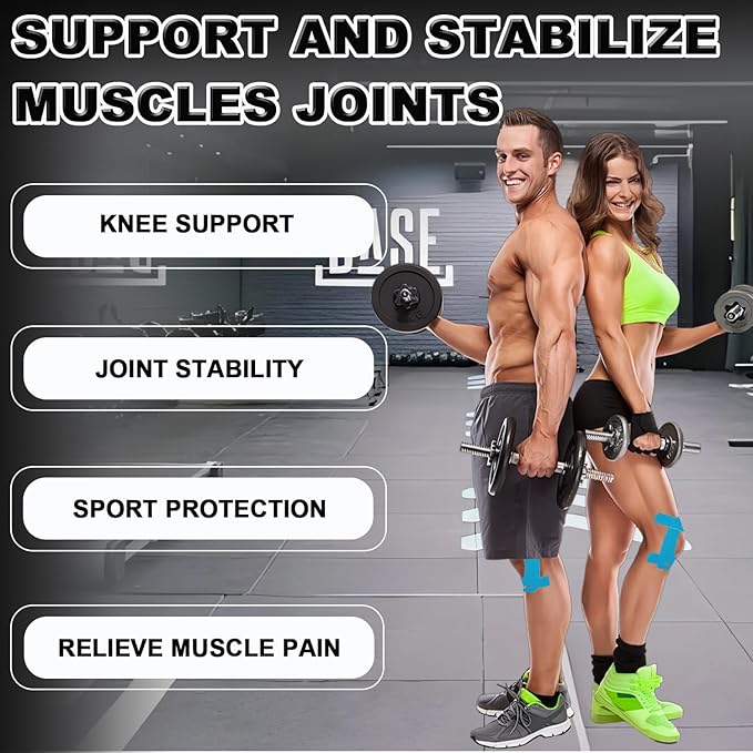 Kinesiology Tape for Knees, 8 Count Precut Kinesiology Tape,Original Cotton Waterproof & Breathable, Latex Free Elastic Kinesiology Athletic Tape for Knee Support and Muscle Pain Relief-4colors
