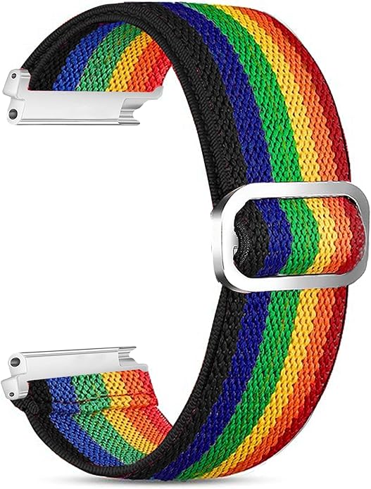 Compatible for FITVII Fitness Tracker Bands, 18mm, 20mm, 22mm Stretch Elastics Nylon Adjustable Replacement Strap Accessories